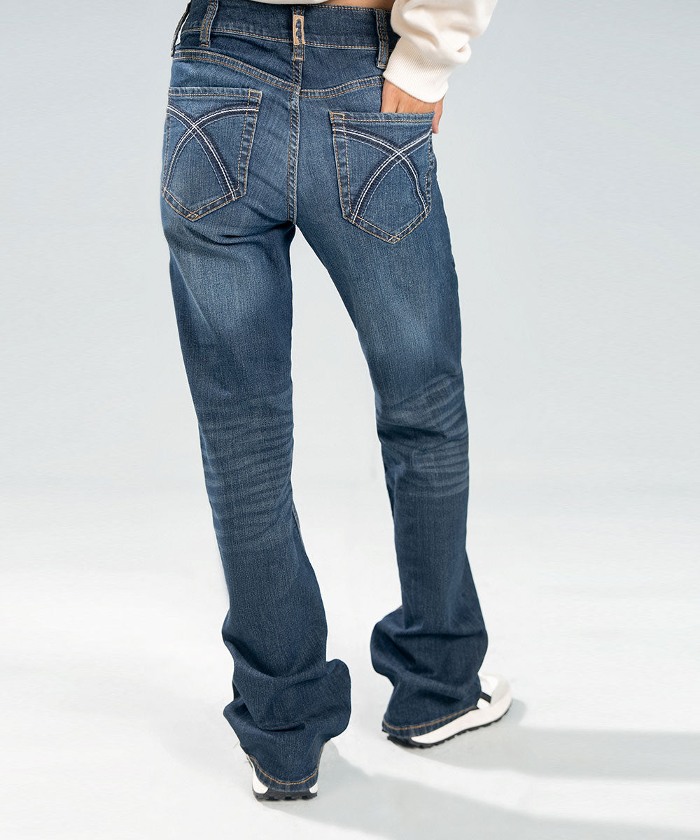 Mid-Wash Bootcut Jeans