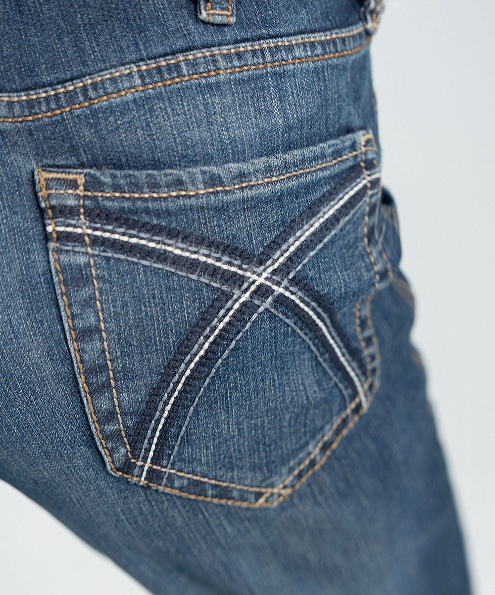Mid-Wash Bootcut Jeans