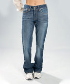 Mid-Wash Bootcut Jeans