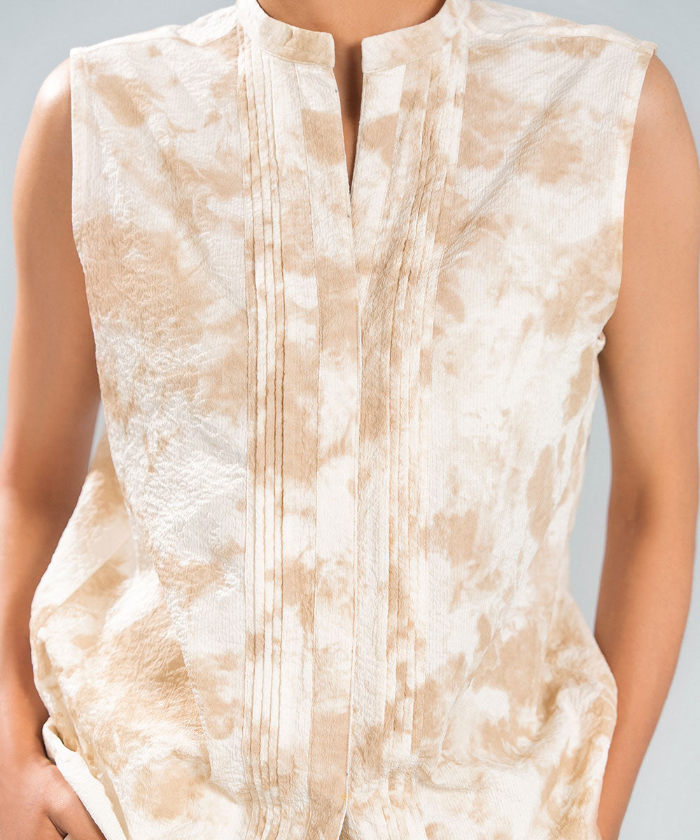 Tie-Dye Pintuck Top