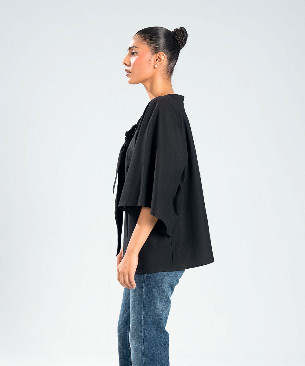 Minimal Bow Blouse