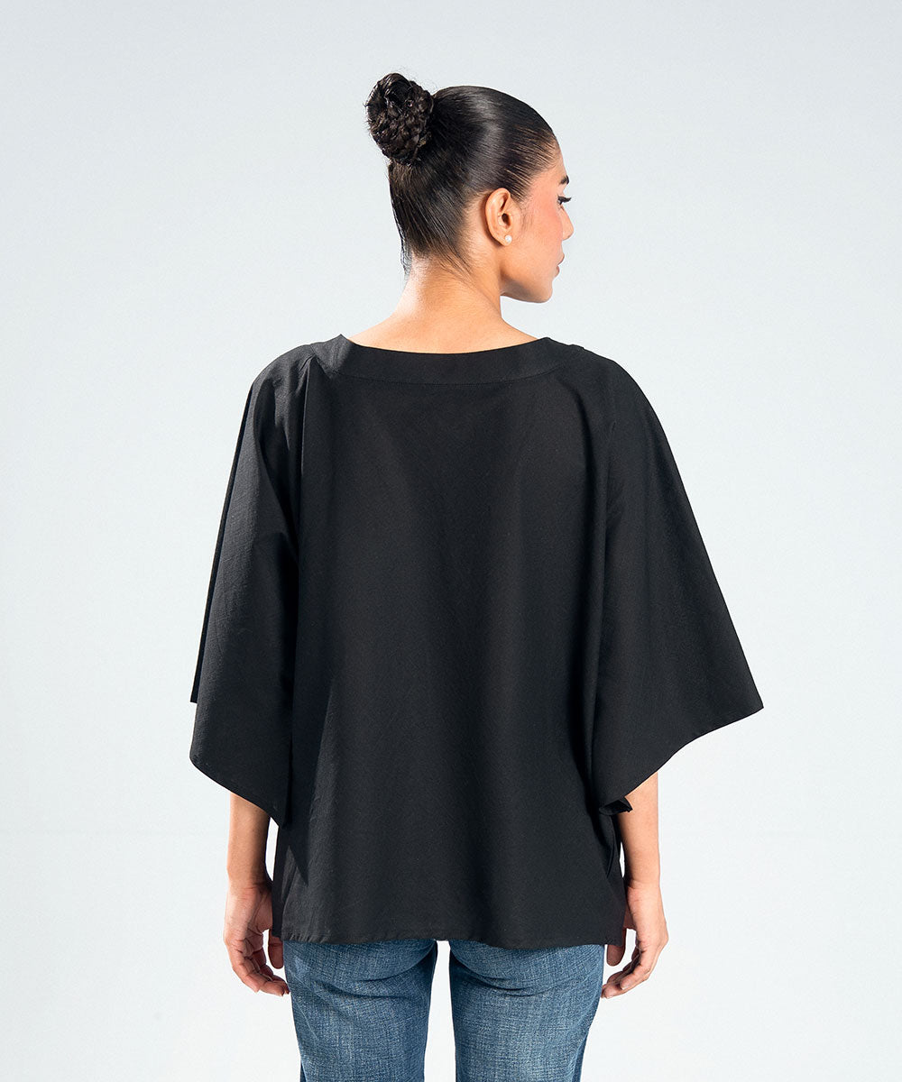 Minimal Bow Blouse