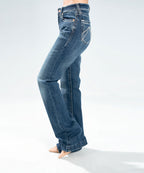 Mid-Wash Bootcut Jeans