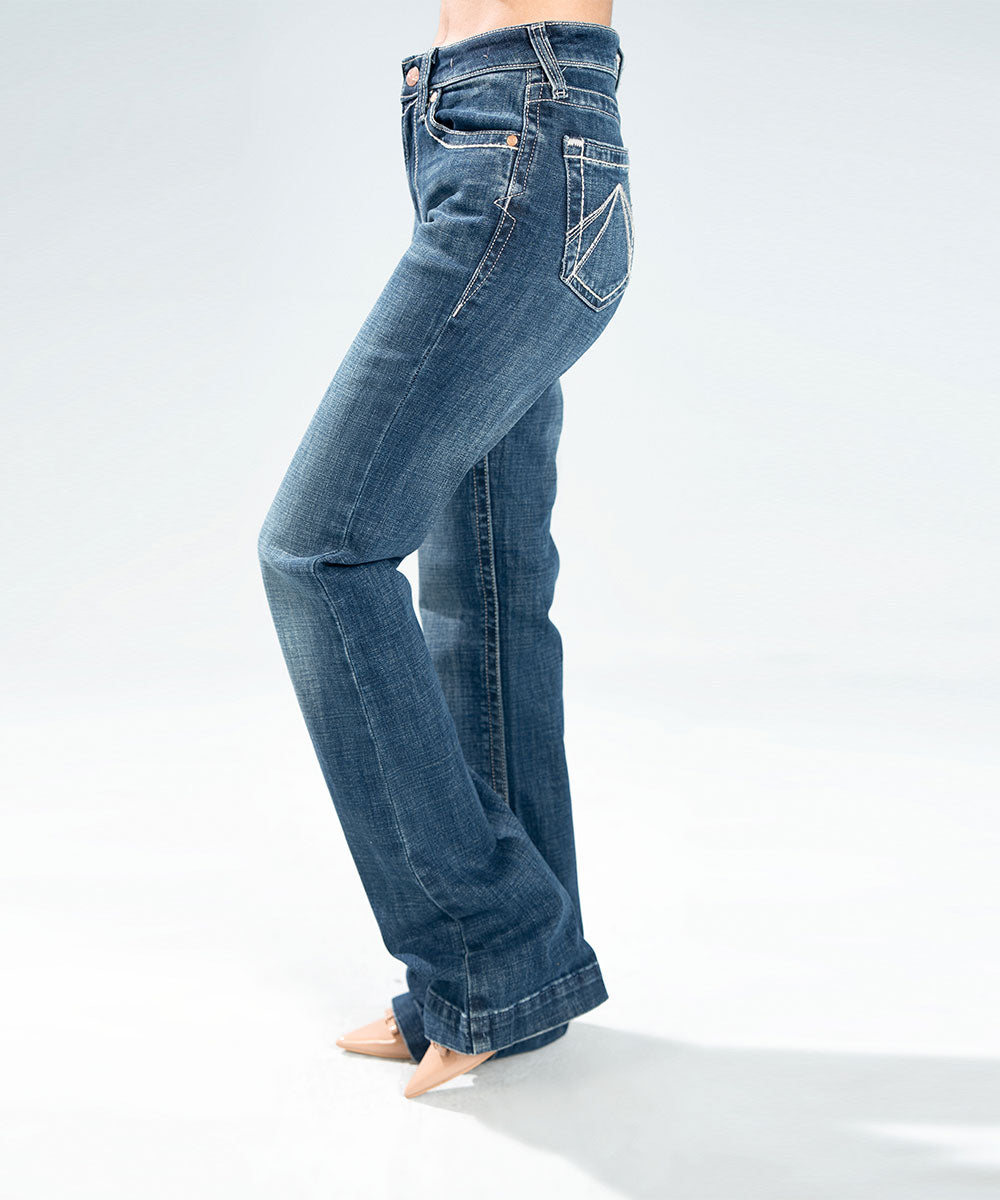 Mid-Wash Bootcut Jeans