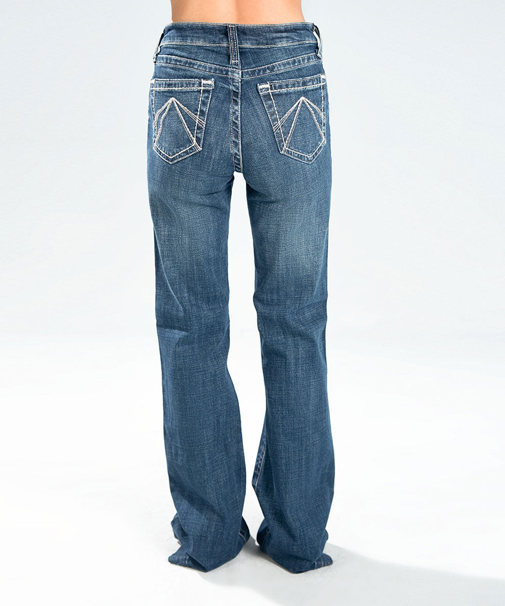 Mid-Wash Bootcut Jeans