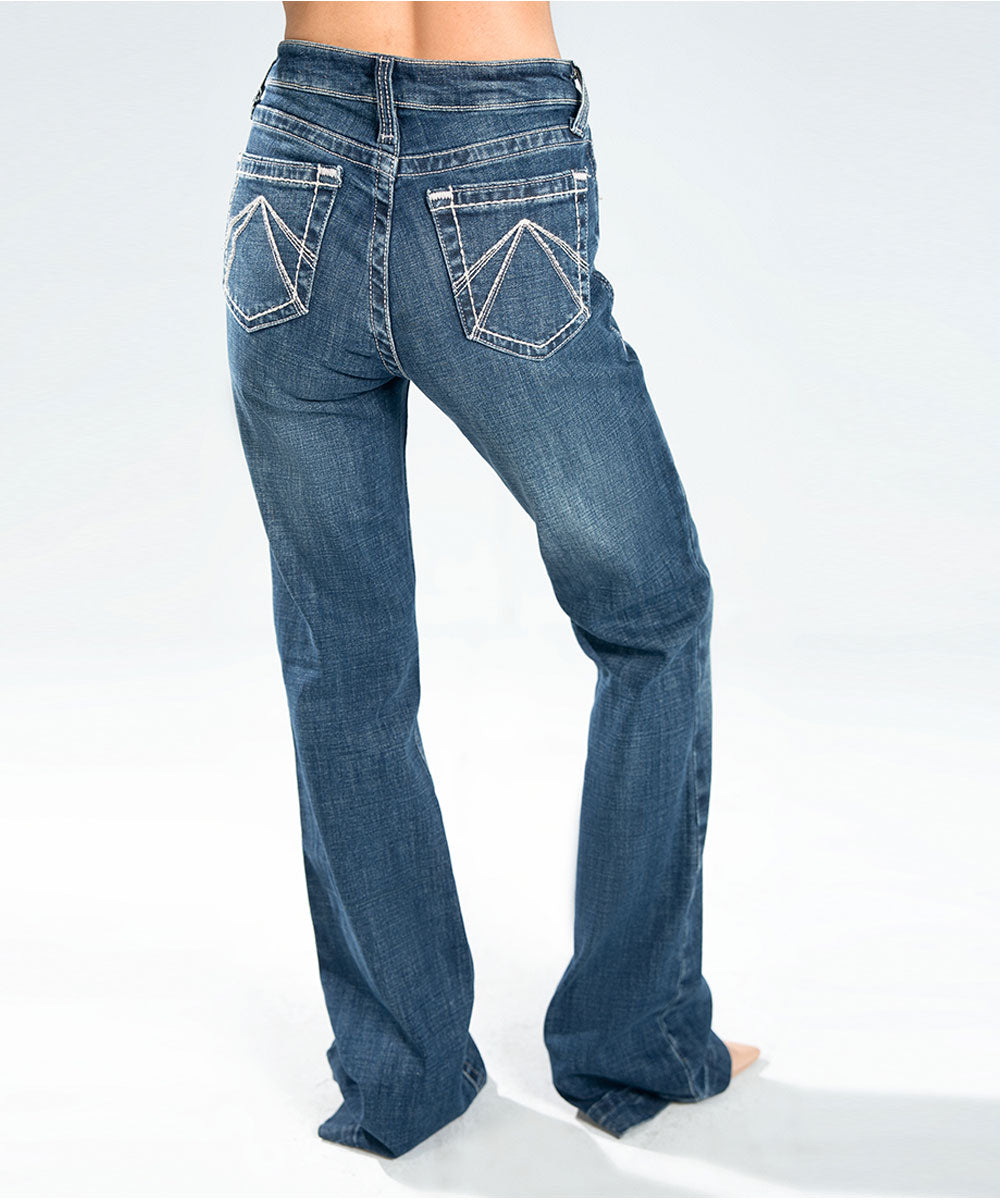 Mid-Wash Bootcut Jeans