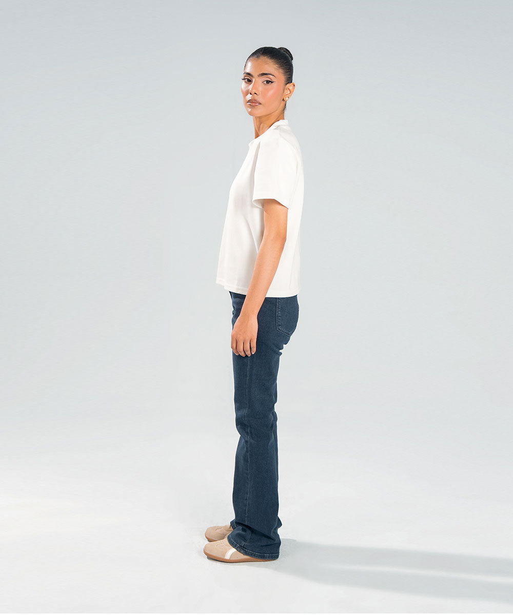 Dark-Wash Straight Jeans