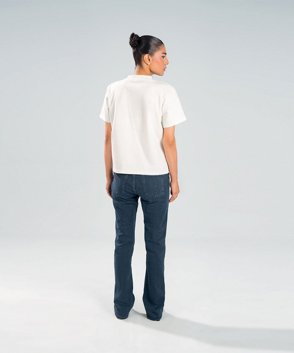 Dark-Wash Straight Jeans