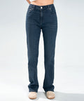 Dark-Wash Straight Jeans