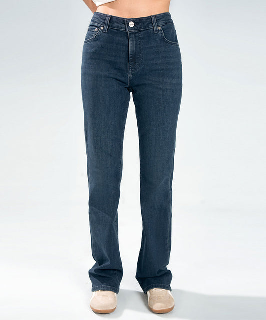 Dark-Wash Straight Jeans
