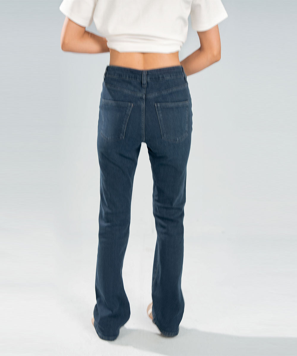Dark-Wash Straight Jeans