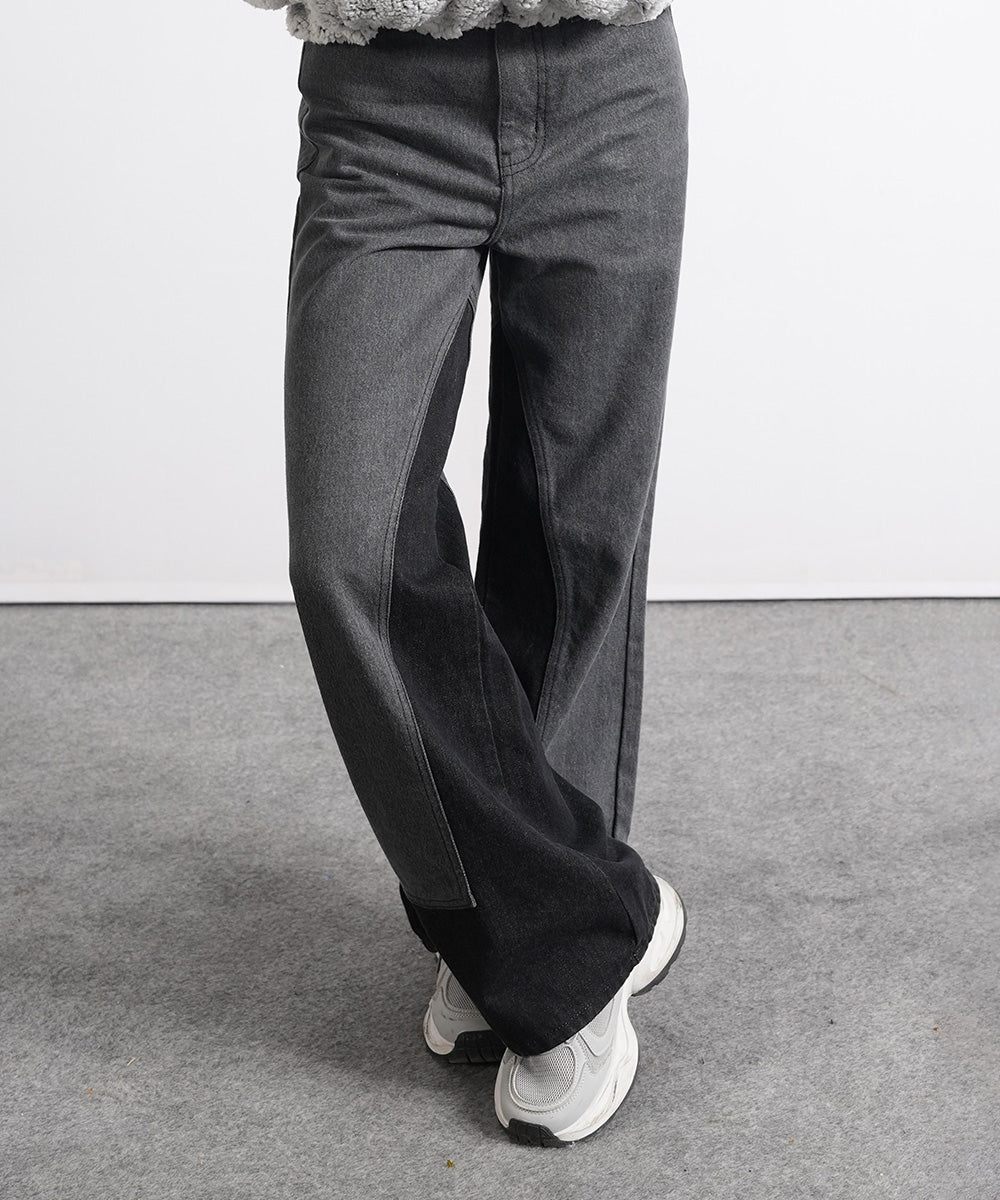 Two Tone High waist jeans - Halo Retail