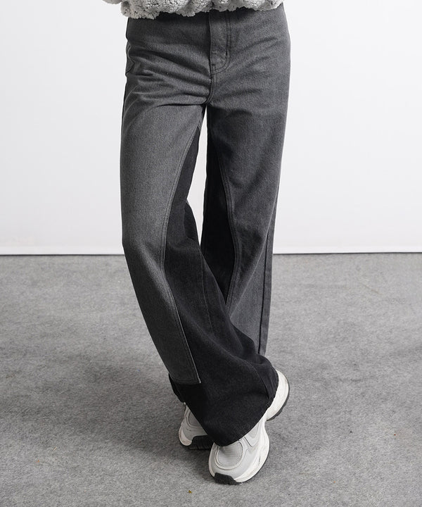 Two Tone High waist jeans - Halo Retail