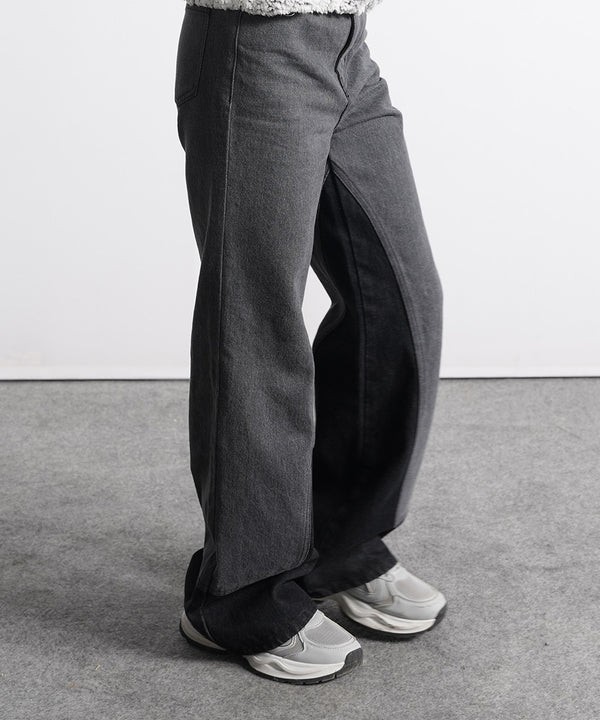Two Tone High waist jeans - Halo Retail