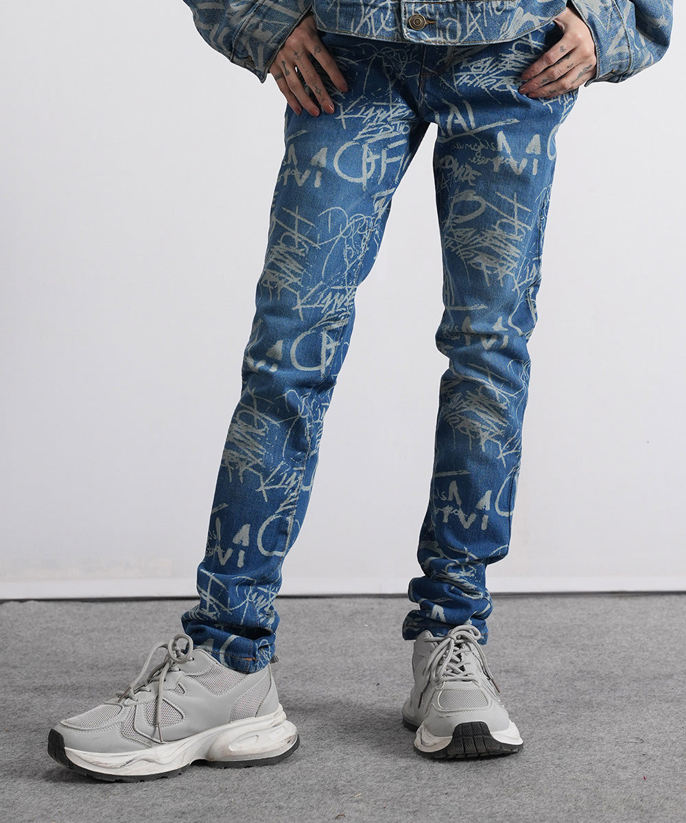 Laser Denim Pants