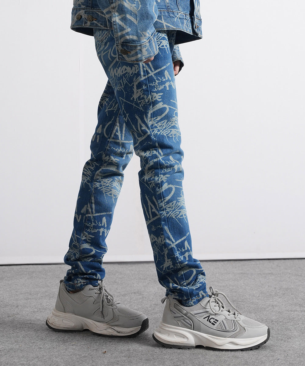 Laser Denim Pants