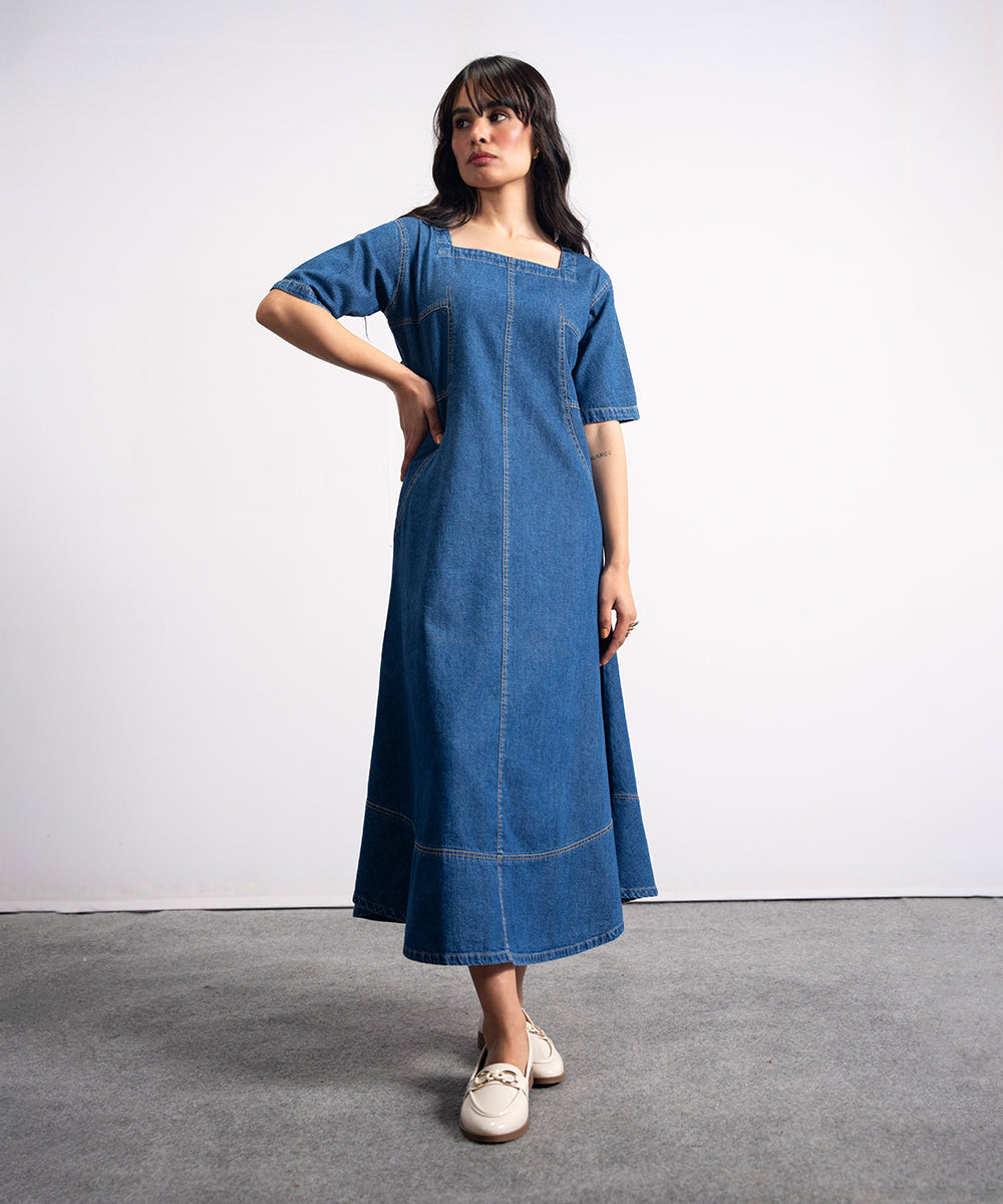 Dark Wash Denim Frock