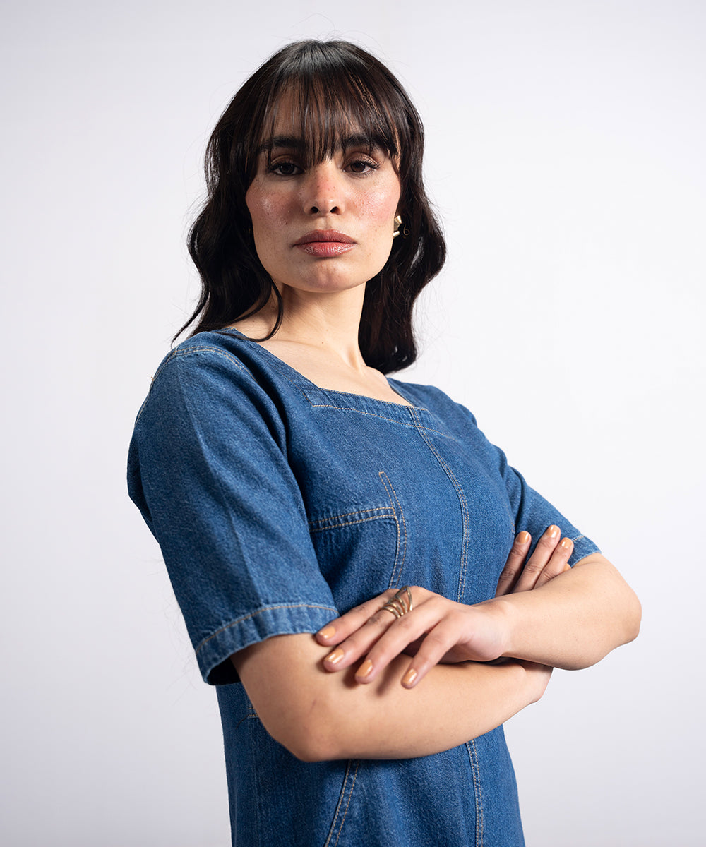 Dark Wash Denim Frock