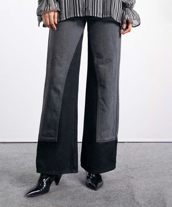 Two Tone High waist jeans - Halo Retail