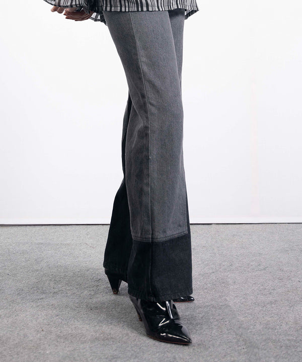 Two Tone High waist jeans - Halo Retail