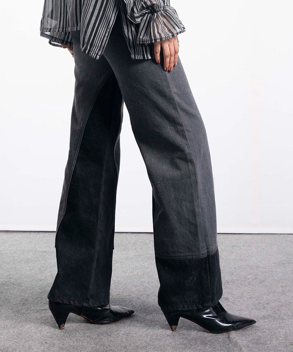 Two Tone High waist jeans - Halo Retail