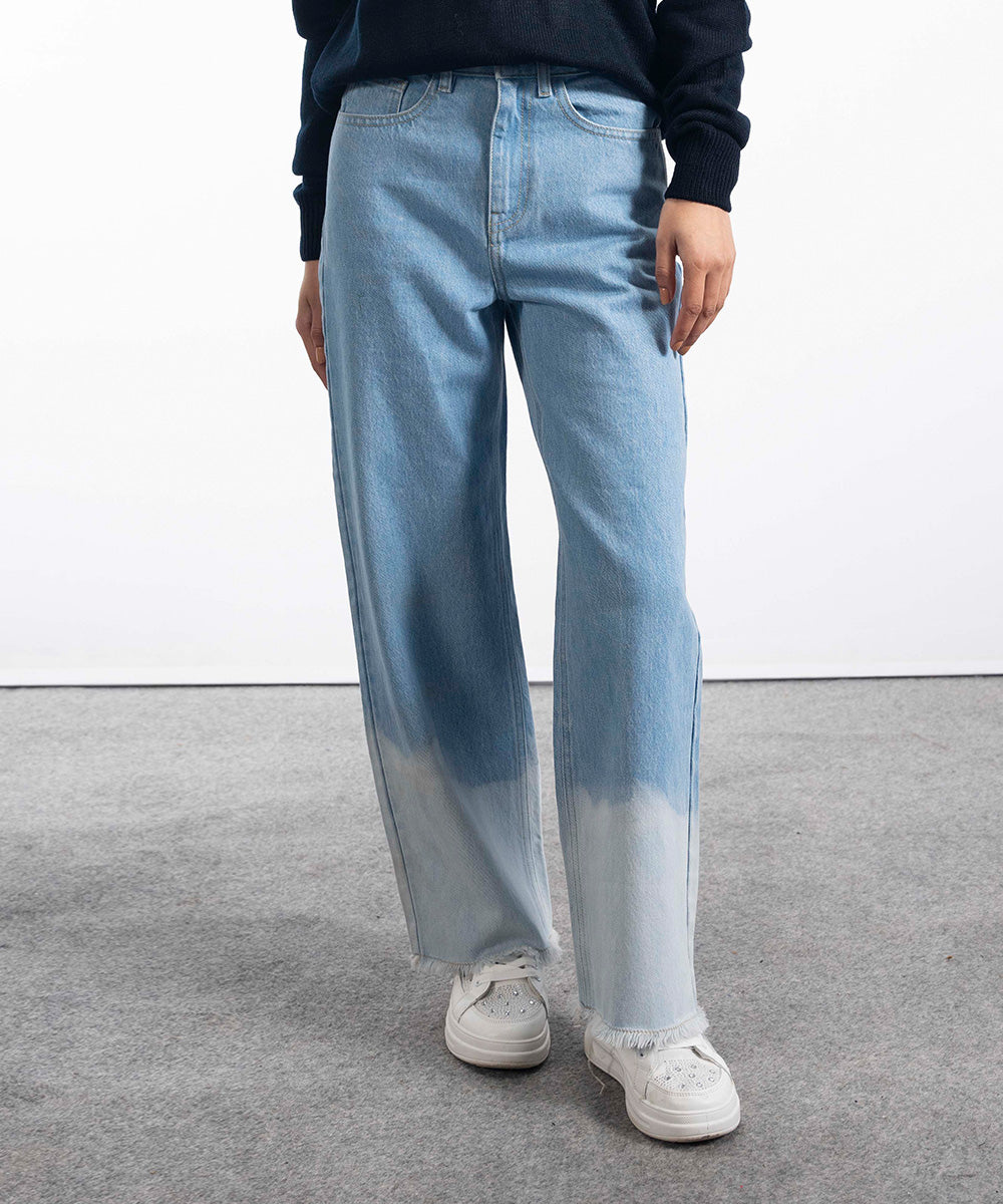 Acid Washed Denim Jeans - Halo Retail