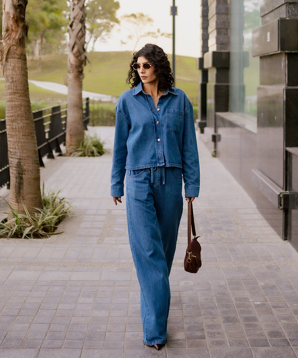 Mid Wash Oversized Top