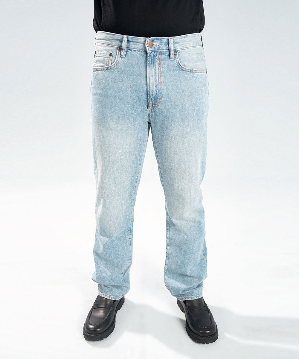 Ice-Blue Straight Jeans