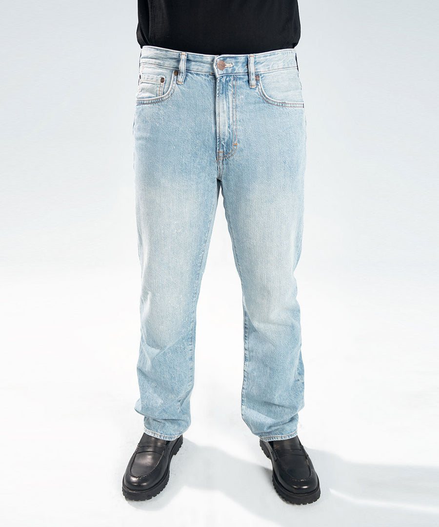 Ice-Blue Straight Jeans