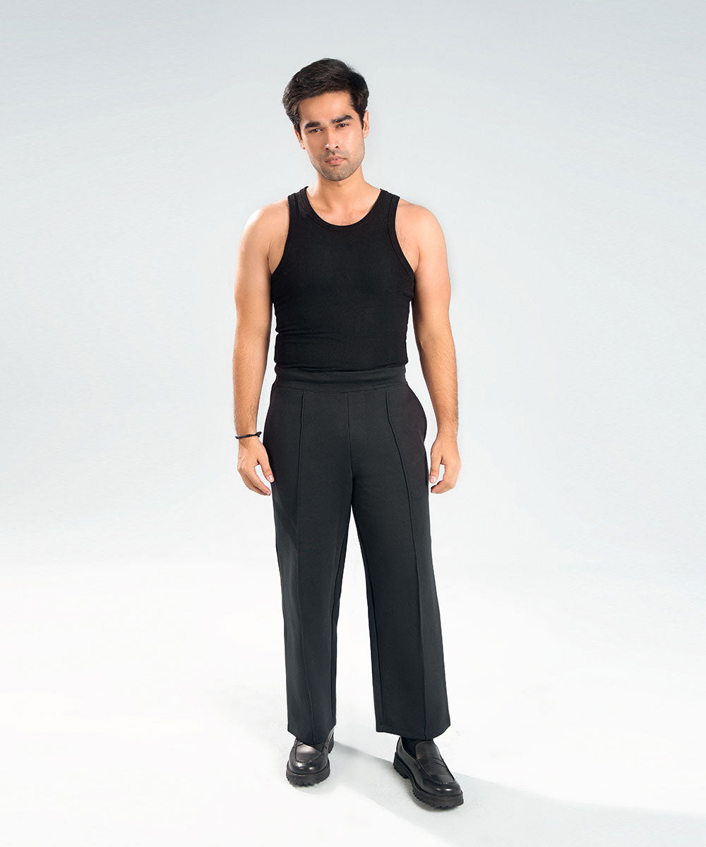 Black Scuba Trousers
