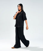 Black Textured Shirt