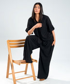Black Textured Shirt