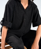 Black Textured Shirt