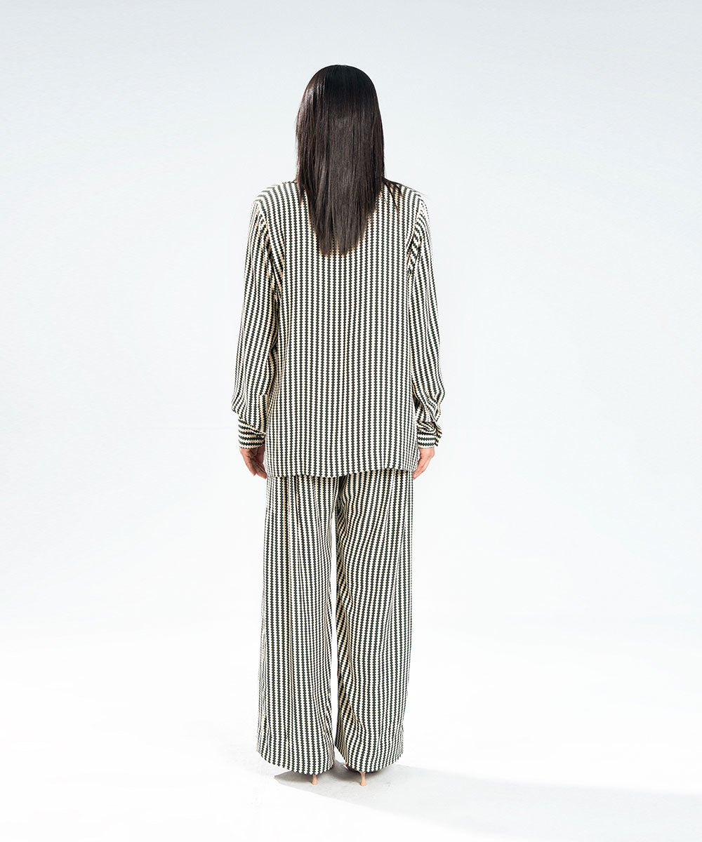 Striped Wide Trousers