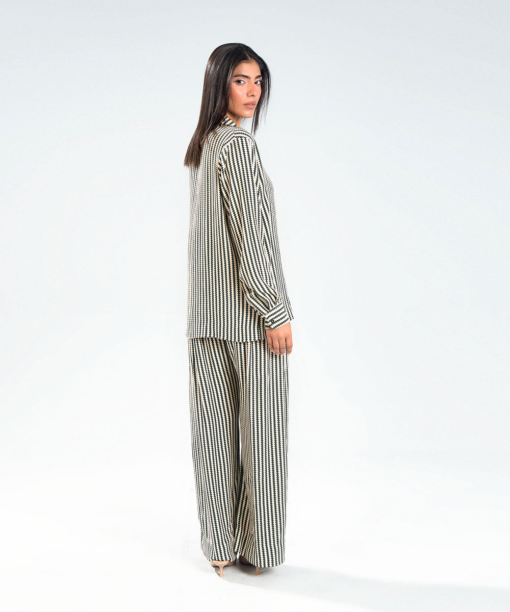 Striped Wide Trousers