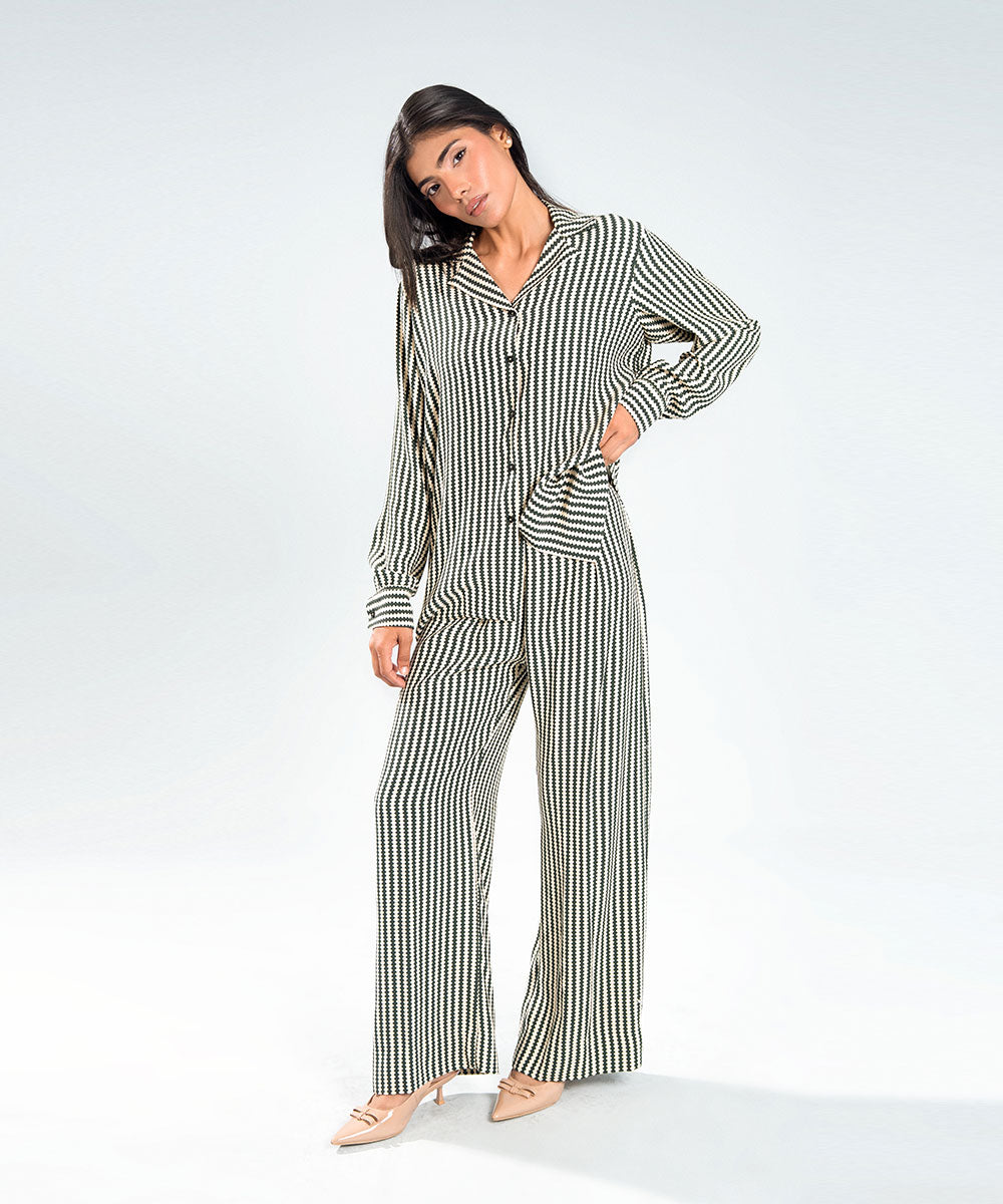 Geometric Striped Shirt