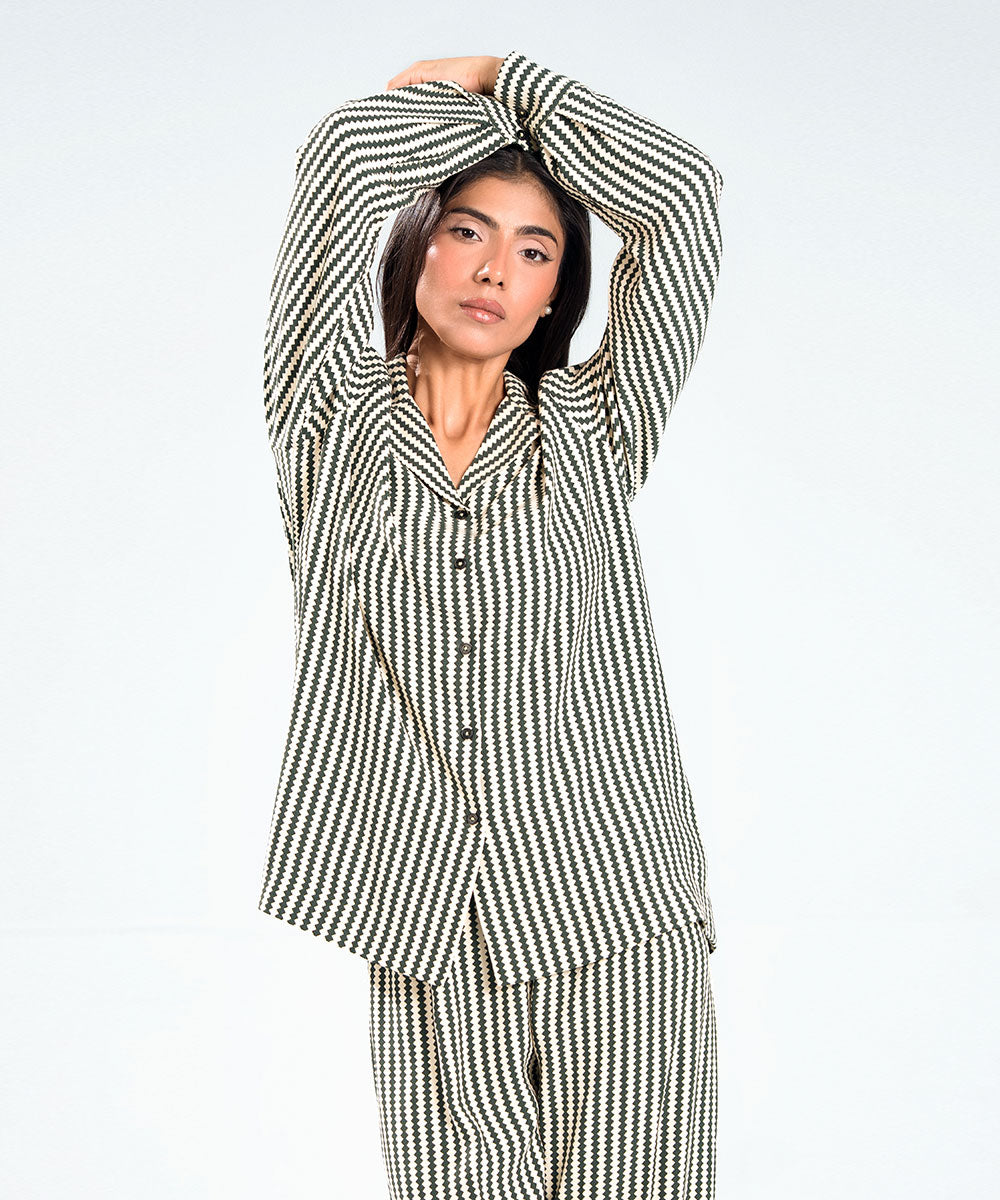 Geometric Striped Shirt