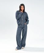 Pinstripe Denim Trousers