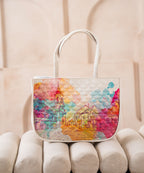 Pastel Cityscape Quilted Tote - Halo Retail