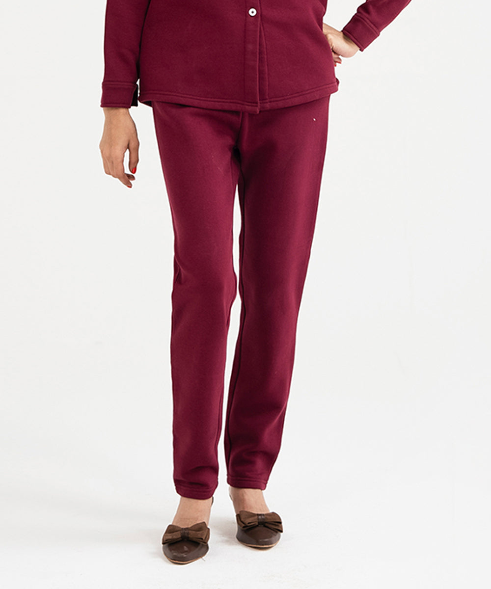 Wine Fleece Trouser