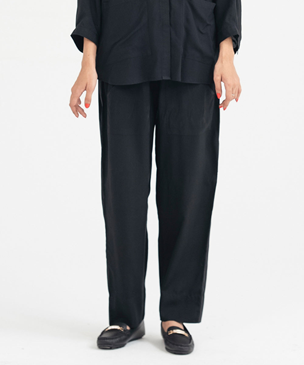 Straight Leg Linen Trouser