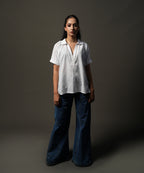 Minimal Lace Slub Top - Halo Retail