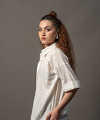 Square Weave White Shirt - Halo Retail