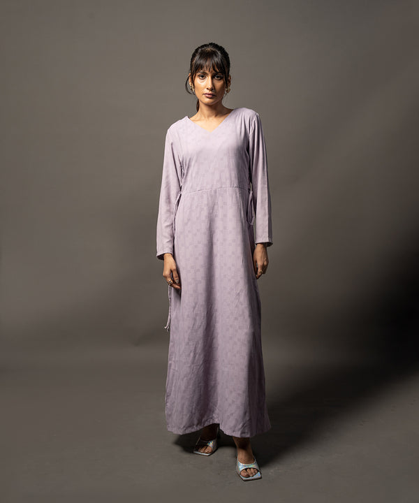Jacquard Side Details Dress